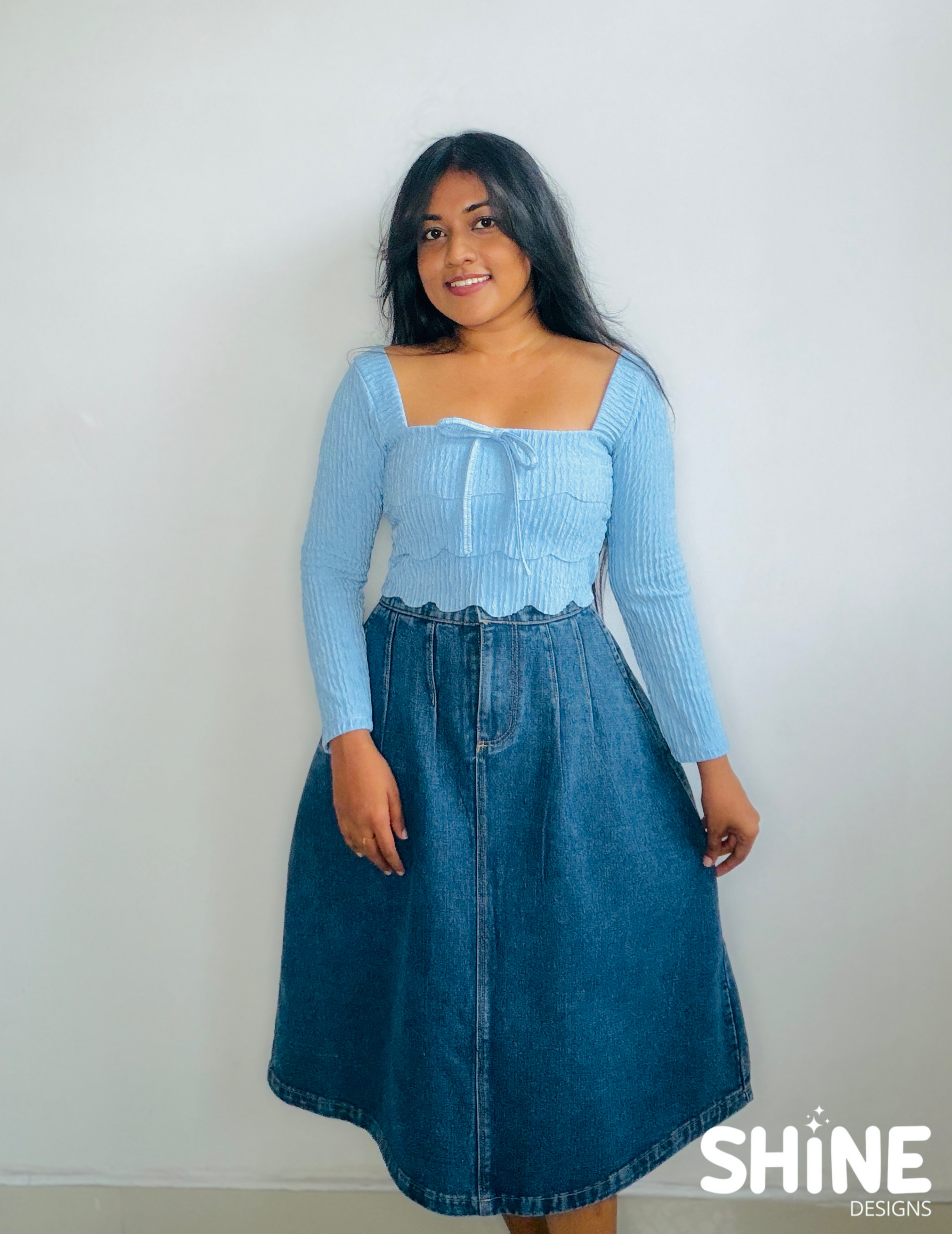 Relax Midi Denim Skirt