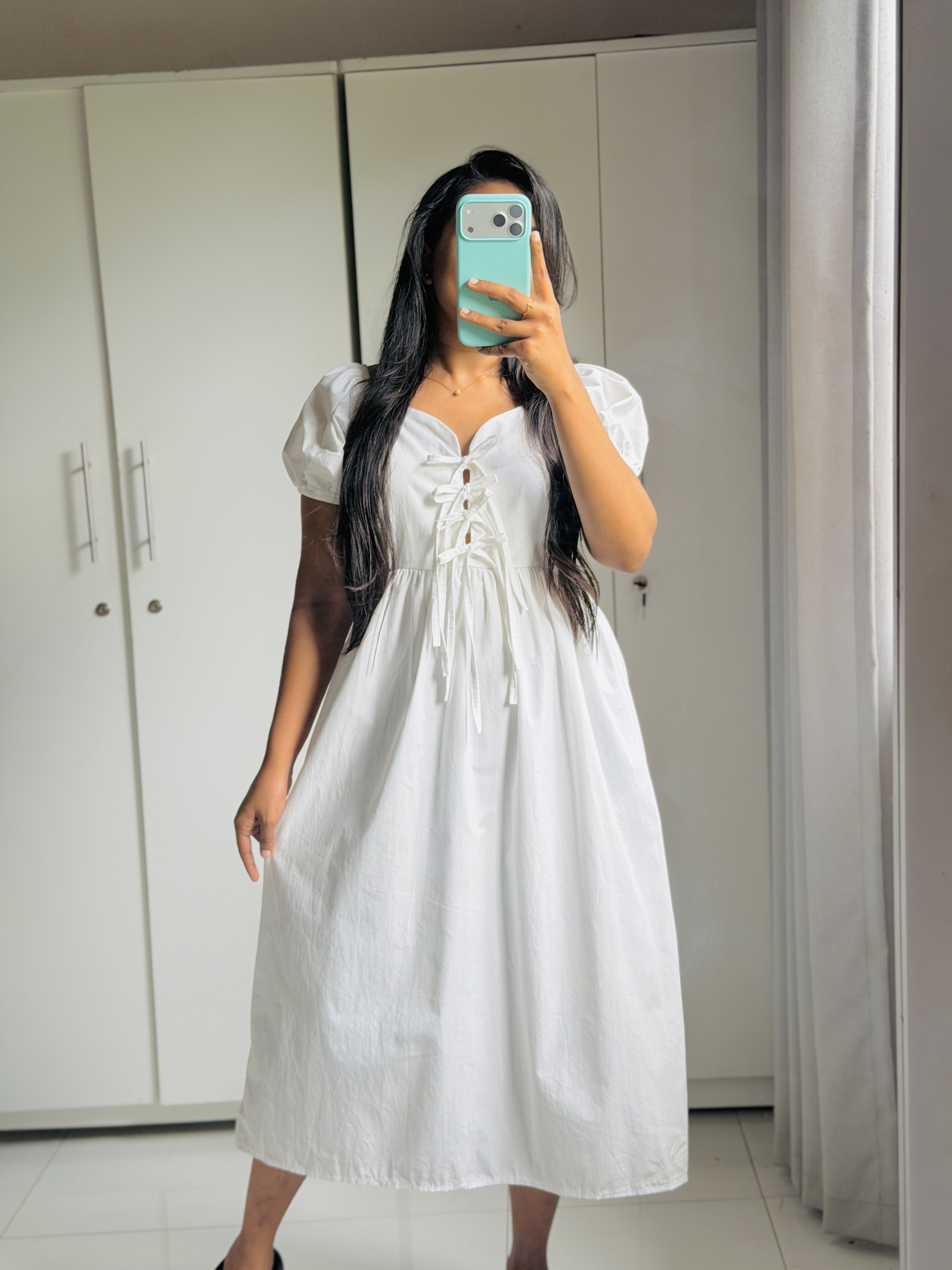 White midi frock